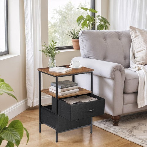 Segawe Set of 2 Nightstand Bedside Table 2 Drawers with Charging Station and USB Ports