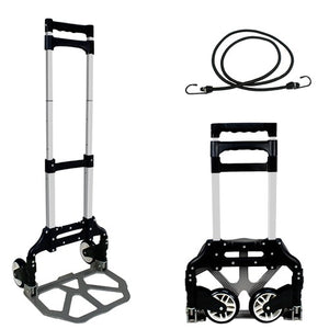 Segawe 176 lbs Folding Aluminium Cart Luggage Trolley Hand Truck with Black Bungee Cord