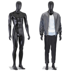 Segawe 73" Black Male Mannequin Full Body Maniquine Model Stand Adjustable Metal Base