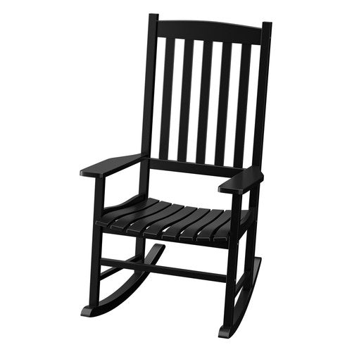 Segawe Outdoor Rocking Chair High Back Porch Rocker Chair for Lawn Garden Indoor Black