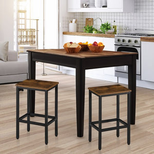 Segawe Set of 2 Bar Stools Bar Chairs Kitchen Breakfast With Footrest Industrial Indoor