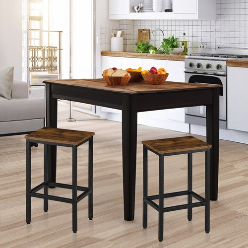 Segawe Set of 2 Bar Stools Bar Chairs Kitchen Breakfast With Footrest Industrial Indoor