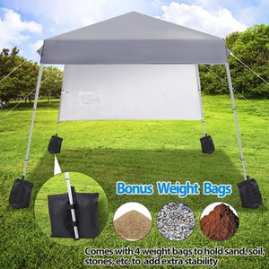 Segawe 8x8FT Pop Up Canopy Tent Foldable Outdoor Sun Protection Shelter w/4 Weight Bags