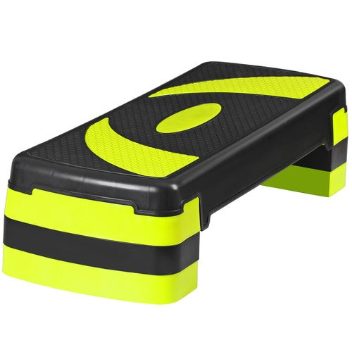 Segawe  31'' Fitness Aerobic Step Adjust 4"- 6 - 8" Exercise Stepper With Risers Yellow