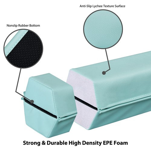 Segawe 6' Green Balance Beam Extra Firm Vinyl Folding Gymnastics Beam W Handle For Home
