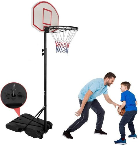 Segawe Basketball Hoop Outdoor Adjustable 5.5-7 Ft Portable Basketball Goals Stand Kids