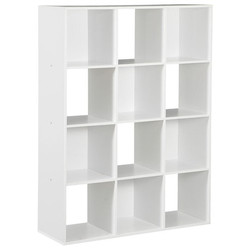 Segawe White 12 Cube Bookcase Storage Organizer Wooden Home Office Shelving Bookshelf