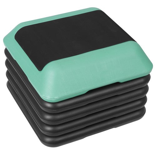 Segawe 16" Adjustable Aerobic Stepper Exercise Workout Step Platform with 4 Riser Green