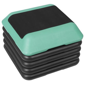 Segawe 16" Adjustable Aerobic Stepper Exercise Workout Step Platform with 4 Riser Green