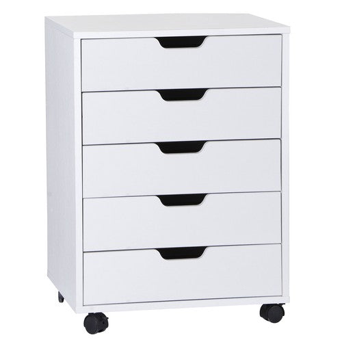 Segawe 5 Drawers Dresser Storage Tower Organizer Unit for Bedroom Closet Entryway White