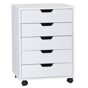 Segawe 5 Drawers Dresser Storage Tower Organizer Unit for Bedroom Closet Entryway White