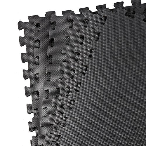 Segawe 6 Pieces Puzzle Exercise Floor Mats 24''¡Á24'' Workout Gym Equipment Mat Black