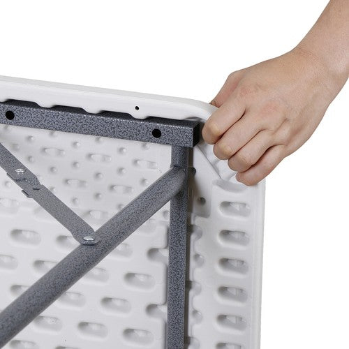 Segawe 6FT Plastic Folding Table Portable Picnic Party Table with Carrying Handle White