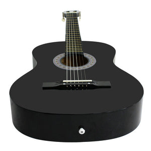Segawe 38" Full Size Acoustic Guitar Adult Kids Beginners Black Guitar with Guitar Pick