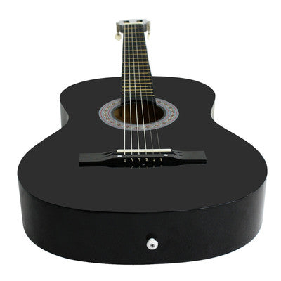 Segawe 38" Full Size Acoustic Guitar Adult Kids Beginners Black Guitar with Guitar Pick