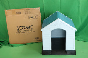 Segawe Dog House Indoor Outdoor Plastic Durable Dog House Insulated Puppy Shelter Blue