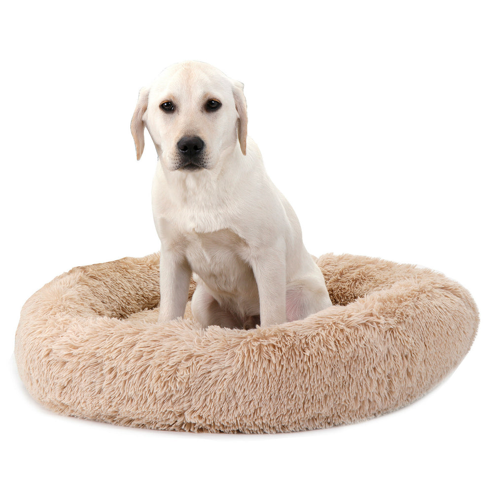 Segawe 30"x30" Shaggy Fluffy Pet Bed Dog Cat Donut Cuddler Cushion Mats Machine