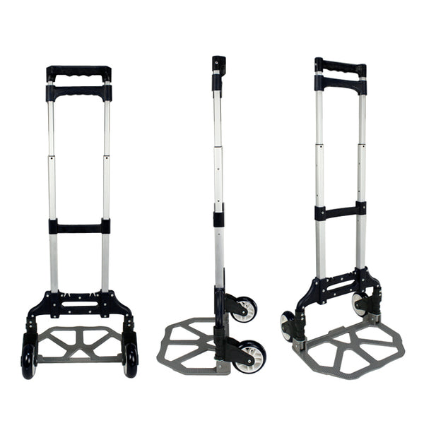 Segawe 176 lbs Folding Aluminium Cart Luggage Trolley Hand Truck with Black Bungee Cord