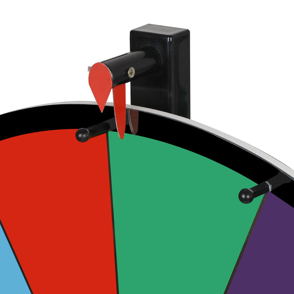 Segawe 24 Inch Tabletop Editable Dry Erase Color Prize Wheel 14 Slot Fortune Spinning Game