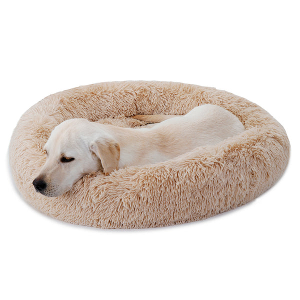 Segawe 30"x30" Shaggy Fluffy Pet Bed Dog Cat Donut Cuddler Cushion Mats Machine