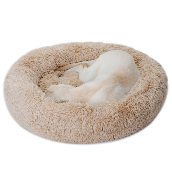 Segawe 30"x30" Shaggy Fluffy Pet Bed Dog Cat Donut Cuddler Cushion Mats Machine