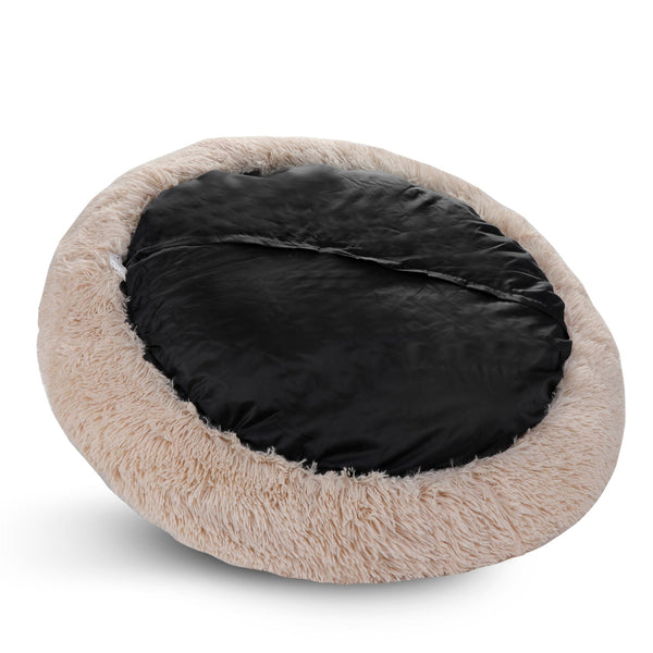 Segawe 30"x30" Shaggy Fluffy Pet Bed Dog Cat Donut Cuddler Cushion Mats Machine