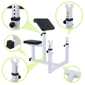 Segawe Commercial Preacher Curl Bench Weight Seated Preacher Isolated Dumbbell Biceps