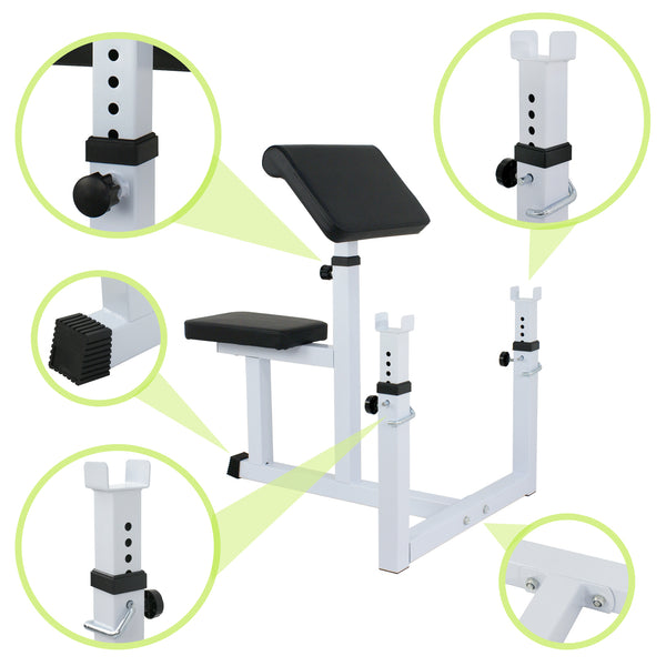 Segawe Commercial Preacher Curl Bench Weight Seated Preacher Isolated Dumbbell Biceps