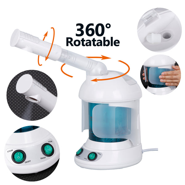 Segawe Hair Steamer PRO 3 in 1 Multifunction Ozone Facial Steamer with Bonnet Hood Attachment, Hair Therapy & Face Steamer for Personal Care Use at Home or Salon