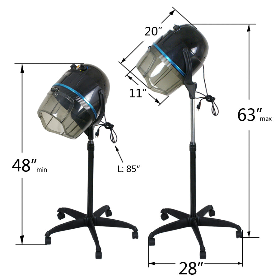 Segawe Professional Hair Bonnet Dryer Adjustable 1300W  Stand Up W/Wheels Beauty