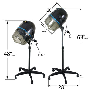 Segawe Professional Hair Bonnet Dryer Adjustable 1300W  Stand Up W/Wheels Beauty