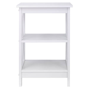 Segawe End Table Sofa Side End Storage Shelf White Stand Living Room Bedroom Furniture