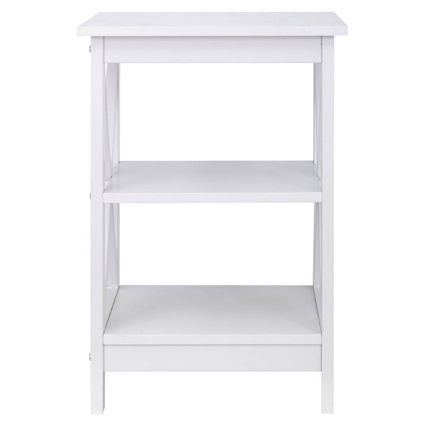 Segawe End Table Sofa Side End Storage Shelf White Stand Living Room Bedroom Furniture