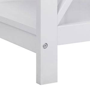 Segawe End Table Sofa Side End Storage Shelf White Stand Living Room Bedroom Furniture