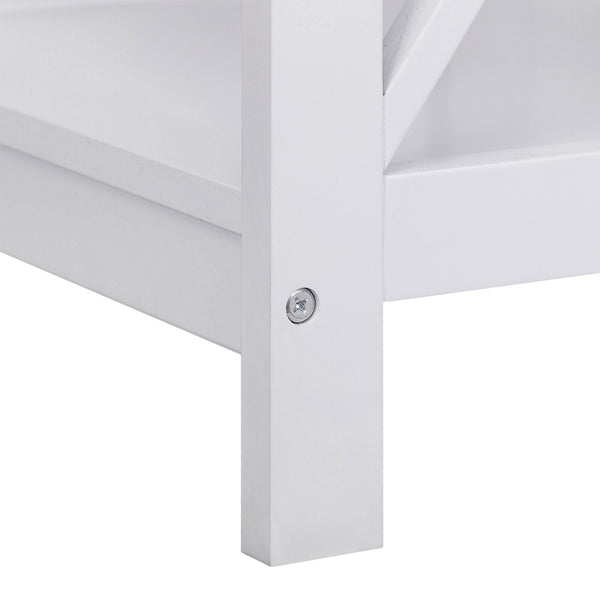 Segawe End Table Sofa Side End Storage Shelf White Stand Living Room Bedroom Furniture