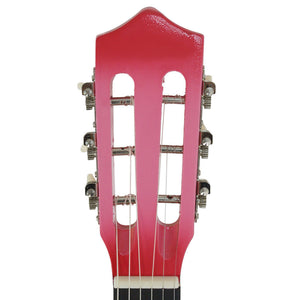 Segawe Pink Acoustic Guitar for Junior with Guitar Case, Strap, Tuner Practice Easily