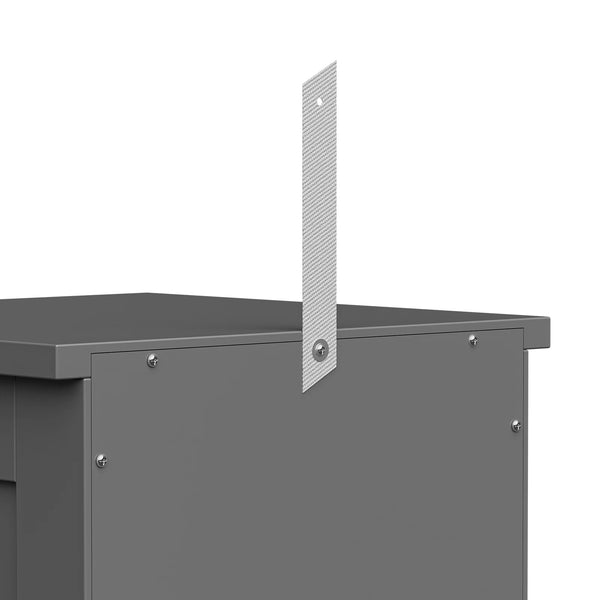 Segawe Bathroom Floor Cabinet with 4 Drawers Sturdy Storage Organizer Cabinet Gray
