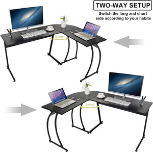 Segawe 58" Computer Gaming Laptop Table L Shaped Desk Workstation Home Office Desk