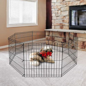 Segawe 24 Inch Dog Playpen 8 Panels Tall Large Crate Fence Pet Puppy Pen Exercise Cage